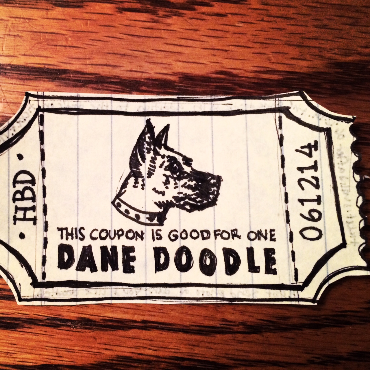 Dane Doodle Certificate